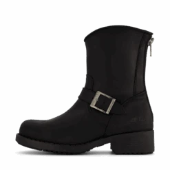Low Boot Zip Back Black/Silver(Low Boot Zip Back Black Silver)