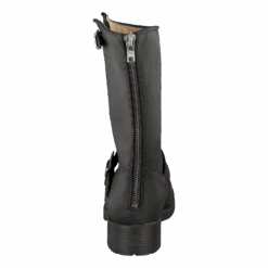 Mid Zip Back Black/Silver(Mid Zip Back Black Silver) -Heppo Butik 49756 00