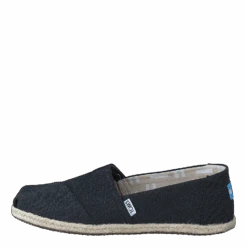 Toms Seasonal Classics Black Washed Canvas Rope Sole(Seasonal Classics Black Washed Canvas Rope Sole)
