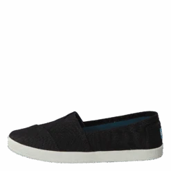 Toms Avlon Slip-On Black Coated Canvas(Avlon Slip On Black Coated Canvas)