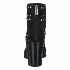 Bootlet W/Rivets Black Suede(Bootlet W Rivets Black Suede) -Heppo Butik 60003 49