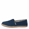 Toms Alpargata Navy Washed Canvas Rope Sole(Alpargata Navy Washed Canvas Rope Sole)