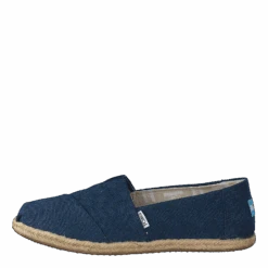 Toms Alpargata Navy Washed Canvas Rope Sole(Alpargata Navy Washed Canvas Rope Sole)