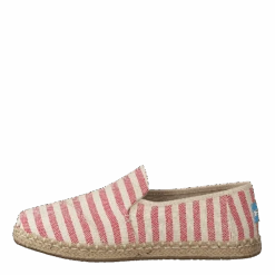 Toms Deconstructed Alpargata Rope Red Woven Stripe(Deconstructed Alpargata Rope Red Woven Stripe)