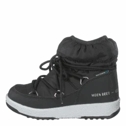 Moon Boot MB M.BOOT JR GIRL LOW NYLON WP BLACK(W E Jr Girl Low Nylon Black)