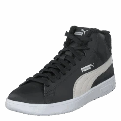 Puma Smash V2 Mid L Fur Jr Puma Black-puma White(Puma Smash V2 Mid L Fur Jr Puma Black Puma White) -Heppo Butik 60113 39
