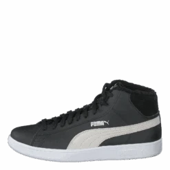 Puma Smash V2 Mid L Fur Jr Puma Black-puma White(Puma Smash V2 Mid L Fur Jr Puma Black Puma White)