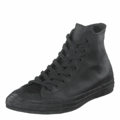 Converse Chuck Taylor Black Mono Leathe Black(Chuck Taylor Black Mono Leathe Black) -Heppo Butik 60114 32