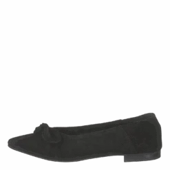 Bianco Berna Suede Bow Shoe 101 - Black 1(Berna Suede Bow Shoe 101 Black 1)