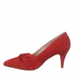 Bianco Zita Suede Bow Pump 441 - Red 1(Zita Suede Bow Pump 441 Red 1)