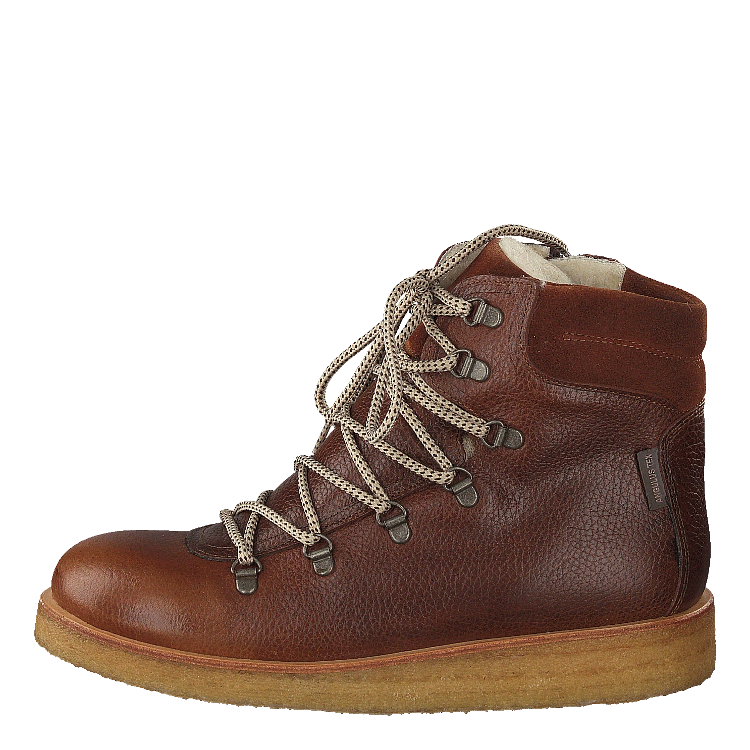 ANGULUS Tex-boot With Laces And Zipper Cognac/brown/brown(Tex Boot With Laces And Zipper Cognac Brown Brown) 1 ANGULUS Tex-boot With Laces And Zipper Cognac/brown/brown(Tex Boot With Laces And Zipper Cognac Brown Brown)