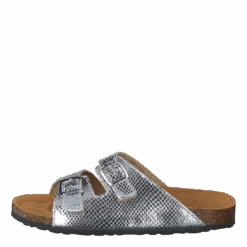 Bianco Biabetricia Buckle Sandal 918 Silver Snake(Biabetricia Buckle Sandal 918 Silver Snake)