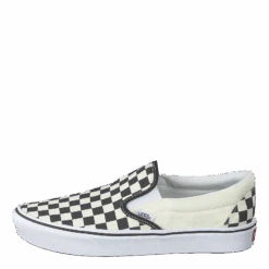 Vans Ua Comfycush Slip-on (classic) Checkerboard/true Wh(Ua Comfycush Slip On Classic Checkerboard True Wh)