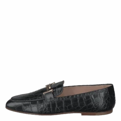 Tod's Gommini Double T Black Printed Reptile(Gommini Double T Black Printed Reptile)