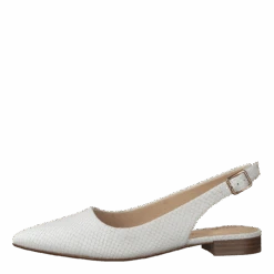 Clarks Laina15 Sling White Snake(Laina15 Sling White Snake)