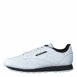 Reebok Classic Cl Leather Mu White/black/silvmt(Cl Leather Mu White Black Silvmt)