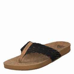 Reef Cushion Strand Black/natural(Reef Reef Cushion Strand Black Natural) -Heppo Butik 60289 51 c7c296a7 29ab 462f 96ae 3186f9f00079