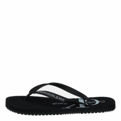 Beach Sandal Monogram Tpu Black(Calvin Klein Jeans Beach Sandal Monogram Tpu Black)