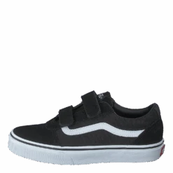Yt Ward V (suede/canvas)black/white(Vans Yt Ward V Suede Canvas Black White)