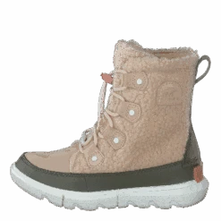 Youth Sorel Explorer Cozy Nova Sand, Stone Green(Sorel Youth Sorel Explorer Cozy Nova Sand Stone Green)
