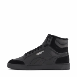 Puma Shuffle Mid Fur Puma Black-puma Black-steel Gr(Puma Puma Shuffle Mid Fur Puma Black Puma Black Steel Gr)