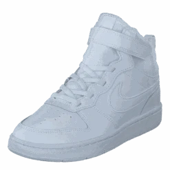 Court Borough Mid 2 Little Kids' Shoes WHITE/WHITE-WHITE(Nike Court Borough Mid 2 White White White) -Heppo Butik 60914 01