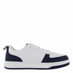 Polo Court Ii C-white Tumbled/navy(Ralph Lauren Junior Polo Court Ii C White Tumbled Navy) -Heppo Butik 61112 42 003