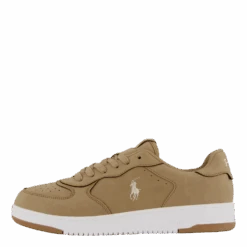 Masters Court J-classic Khaki Super Suede/cr(Ralph Lauren Junior Masters Court J Classic Khaki Super Suede Cr)