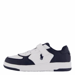 Masters Court Ps C-white Tumbled/navy(Ralph Lauren Junior Masters Court Ps C White Tumbled Navy)