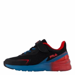 Crusher V Kids Black-adriatic Blue(Fila Crusher V Kids Black Adriatic Blue)