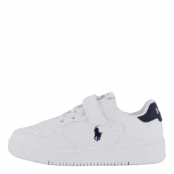 Masters Court Ps T-'white / Navy Tumbled(Ralph Lauren Junior Masters Court Ps T White Navy Tumbled)