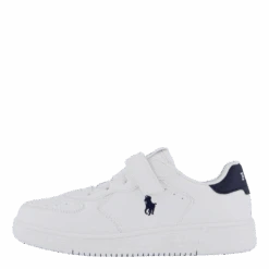 Masters Court Ps C-'white / Navy Tumbled(Ralph Lauren Junior Masters Court Ps C White Navy Tumbled)