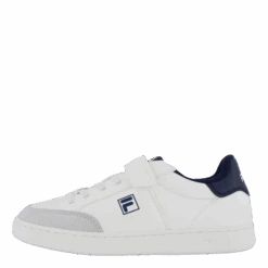 Courtbay Velcro Kids White-fila Navy(Fila Courtbay Velcro Kids White Fila Navy)