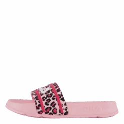Morro Bay P Slipper Kids Pink-a-boo-leopard(Fila Morro Bay P Slipper Kids Pink A Boo Leopard)