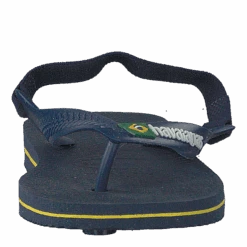 Havaianas Baby Brasil Logo Ii Navy Blue/citrus Yellow(Baby Brasil Logo Ii Navy Blue Citrus Yellow) -Heppo Butik 60058 28