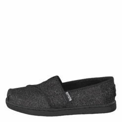 Toms Alpargata Tiny Black Iridescent Glimmer(Alpargata Tiny Black Iridescent Glimmer)