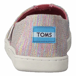 Toms Alpargata Youth Pink Multi Twill Glimmer(Alpargata Youth Pink Multi Twill Glimmer) -Heppo Butik 60064 02