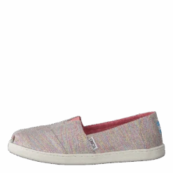 Toms Alpargata Youth Pink Multi Twill Glimmer(Alpargata Youth Pink Multi Twill Glimmer)