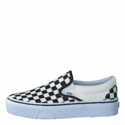 Vans Ua Classic Slip-on Platform Black And White Checker/white(Ua Classic Slip On Platform Black And White Checker White)
