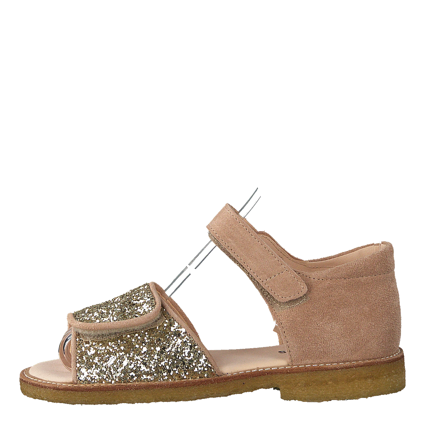 ANGULUS Sandal With Velcro Closure Nude/champagne Glitter(Sandal With Velcro Closure Nude Champagne Glitter) 1 ANGULUS Sandal With Velcro Closure Nude/champagne Glitter(Sandal With Velcro Closure Nude Champagne Glitter)