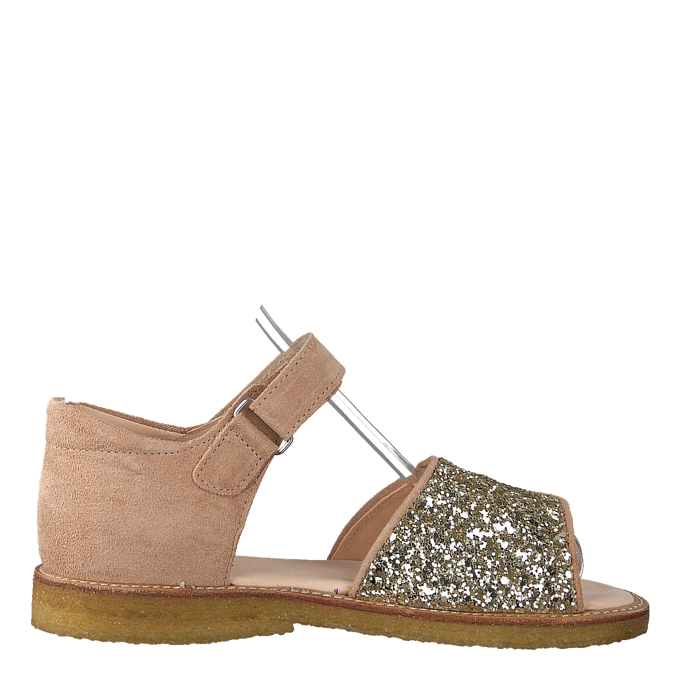 ANGULUS Sandal With Velcro Closure Nude/champagne Glitter(Sandal With Velcro Closure Nude Champagne Glitter) 2 ANGULUS Sandal With Velcro Closure Nude/champagne Glitter(Sandal With Velcro Closure Nude Champagne Glitter) - Bild 2