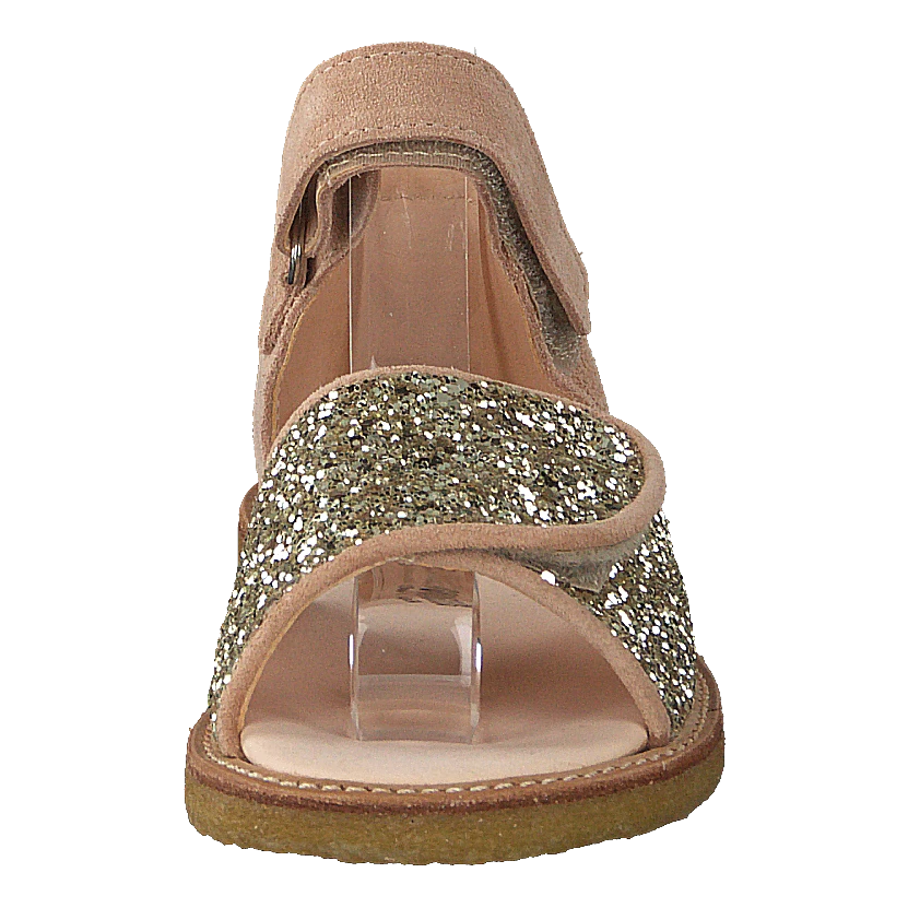 ANGULUS Sandal With Velcro Closure Nude/champagne Glitter(Sandal With Velcro Closure Nude Champagne Glitter) 4 ANGULUS Sandal With Velcro Closure Nude/champagne Glitter(Sandal With Velcro Closure Nude Champagne Glitter) - Bild 4