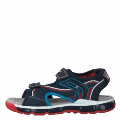 Geox J Sandal Android Boy Navy/red(J Sandal Android Boy Navy Red)
