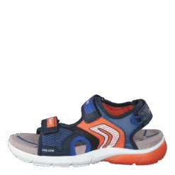Geox J Sandal Flexyper Boy Navy/orange(J Sandal Flexyper Boy Navy Orange)