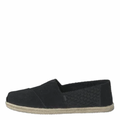 Toms Black Suede Emb/rope Mn Alpr E Black(Black Suede Emb Rope Mn Alpr E Black)