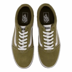 Ward Suede/canvas Olive/white(Vans Ward Suede Canvas Olive White) -Heppo Butik 61183 10 006